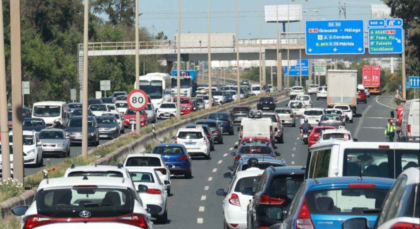 Carretera de Sevilla durante el apagón