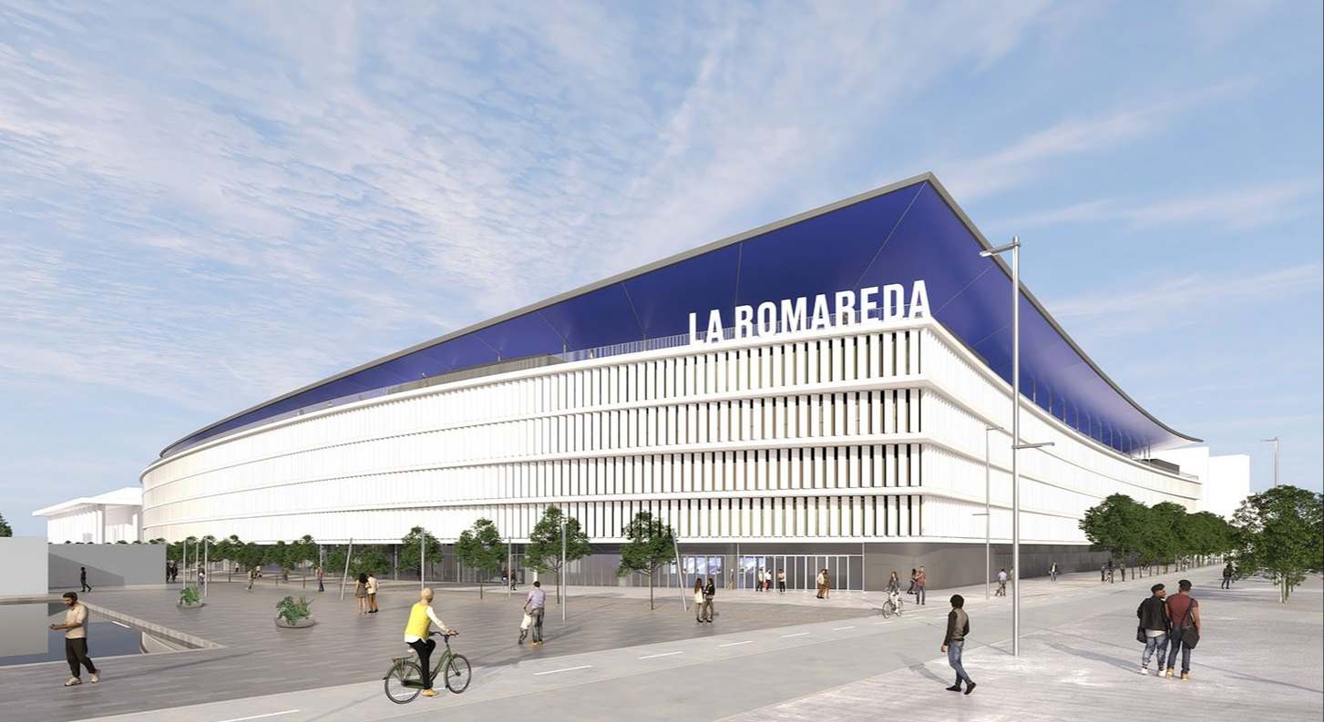 campo de fútbol nueva romareda en Zaragoza