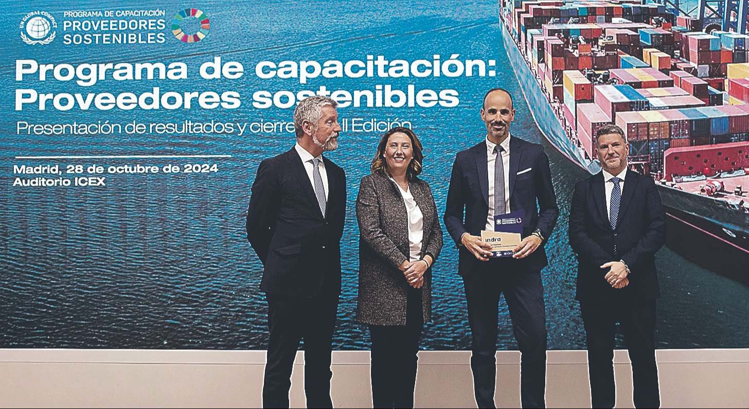 Indra ha sido reconocida en la II Edición del Programa de Capacitación de proveedores de Pacto Mundial de la ONU España.