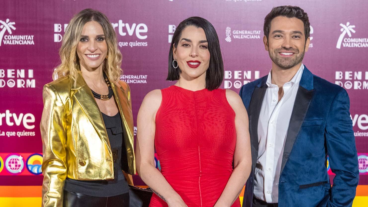 Ana Prada, Ruth Lorenzo y Marc Calderó, presentadores del Benidorm Fest