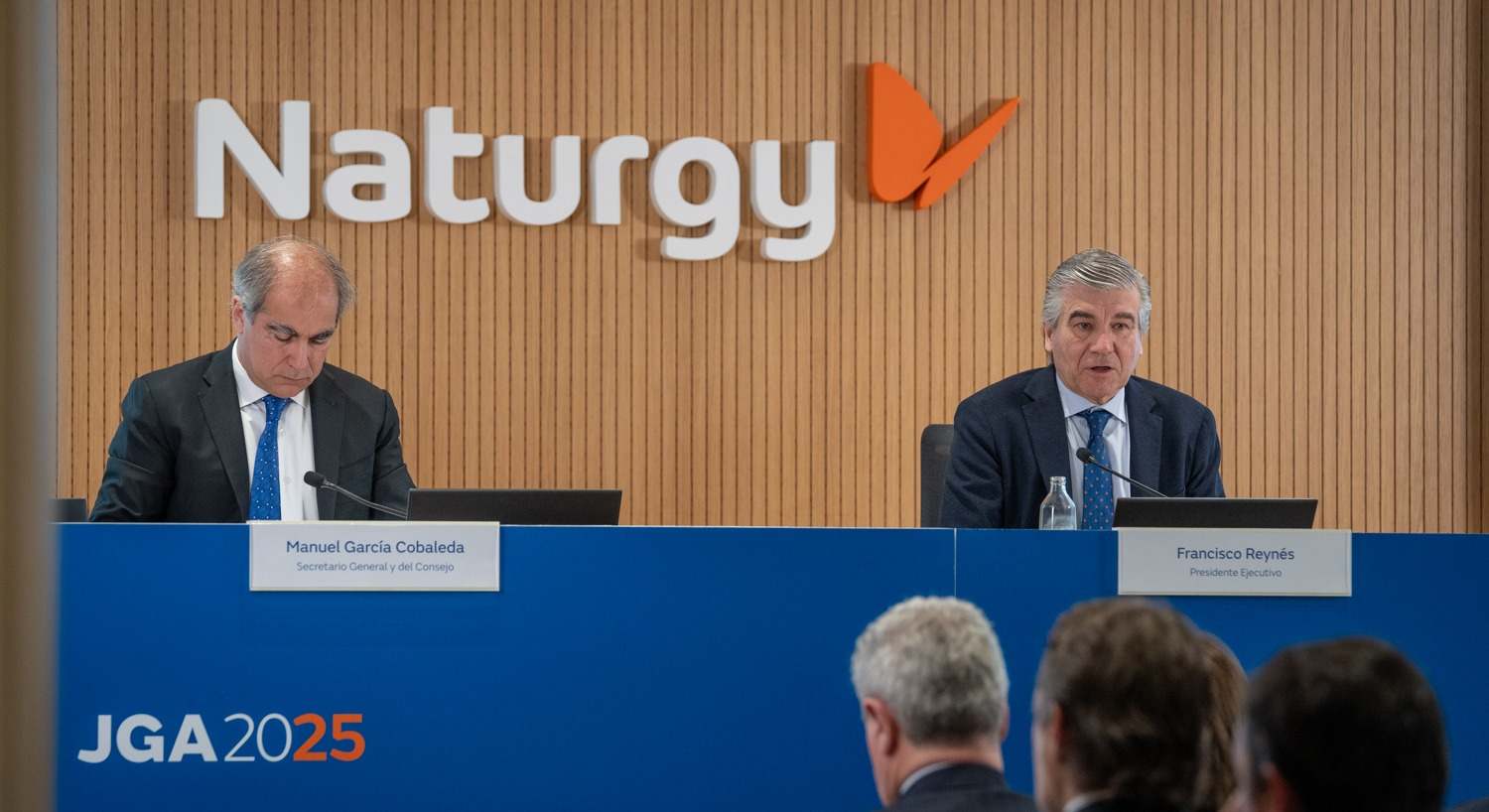 Manuel García Cobaleda, Secretario General de Naturgy, y Francisco Reynés, CEO de Naturgy
