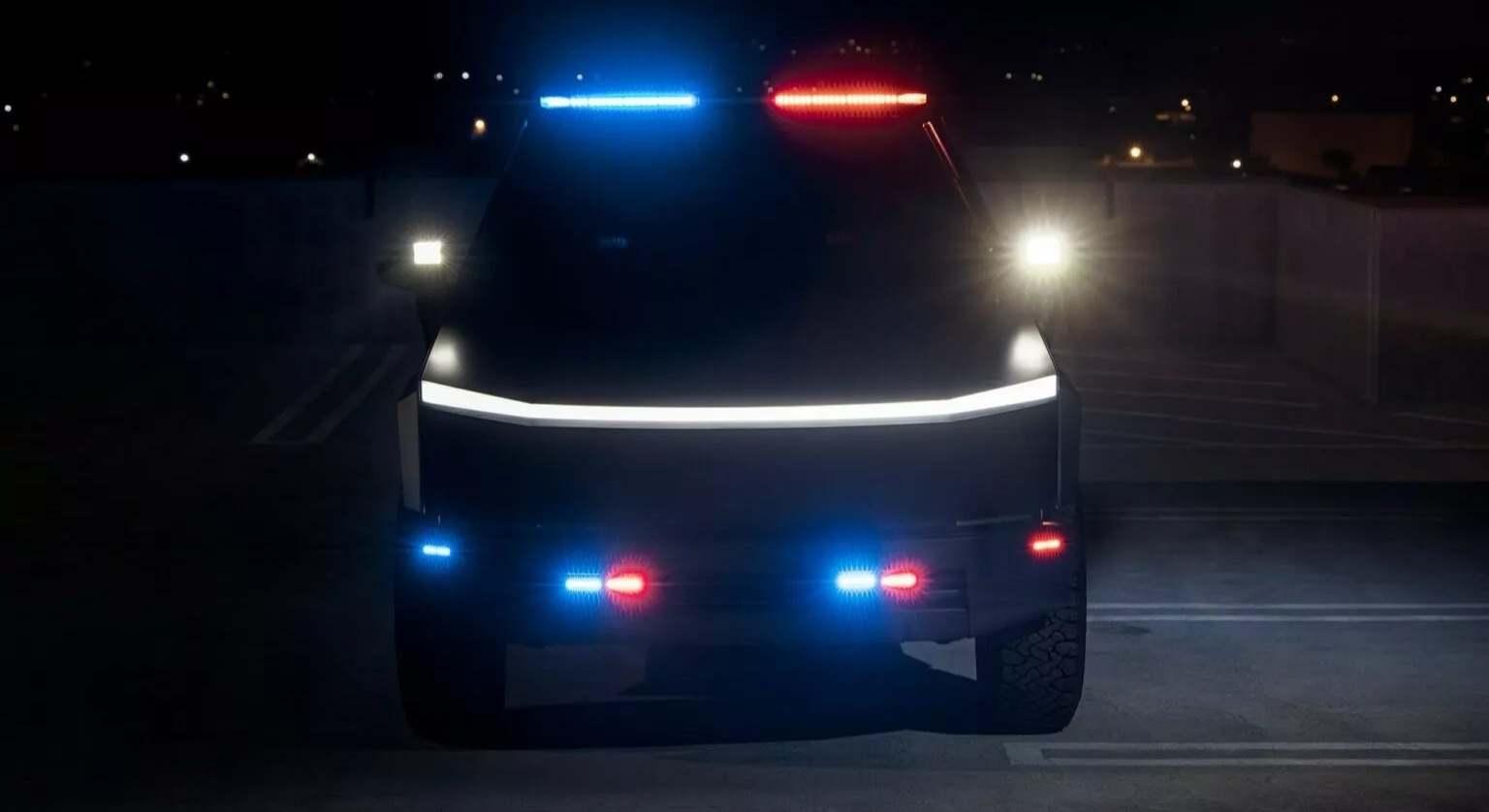 Parte frontal del UP.FIT Cybertruck Next-Gen Patrol