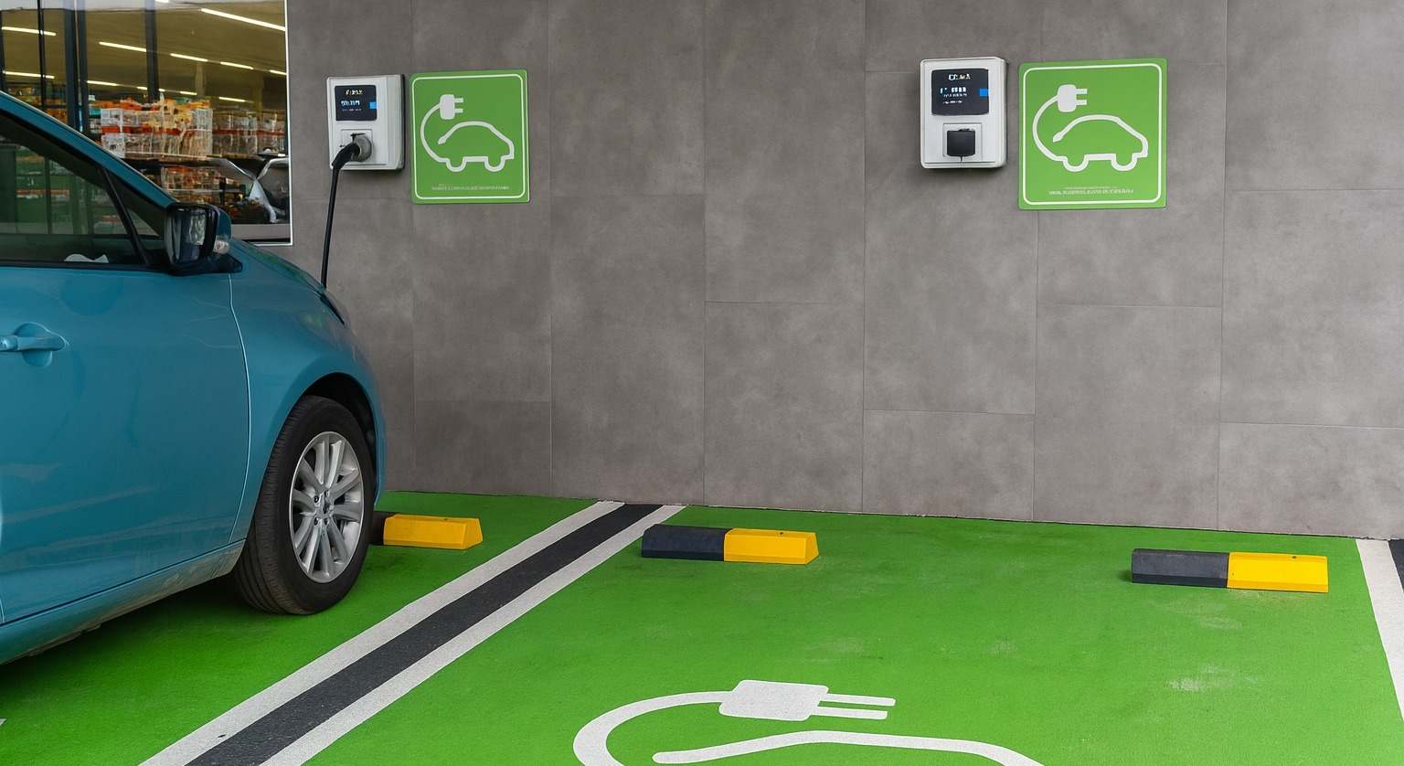 Aparcamiento coche eléctrico