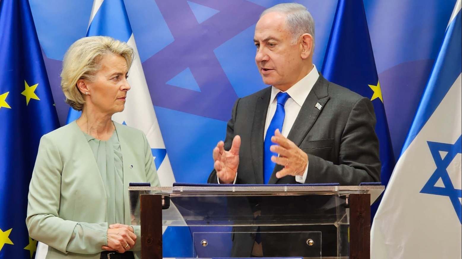 Von der Leyen Benjamín Netanyahu Israel