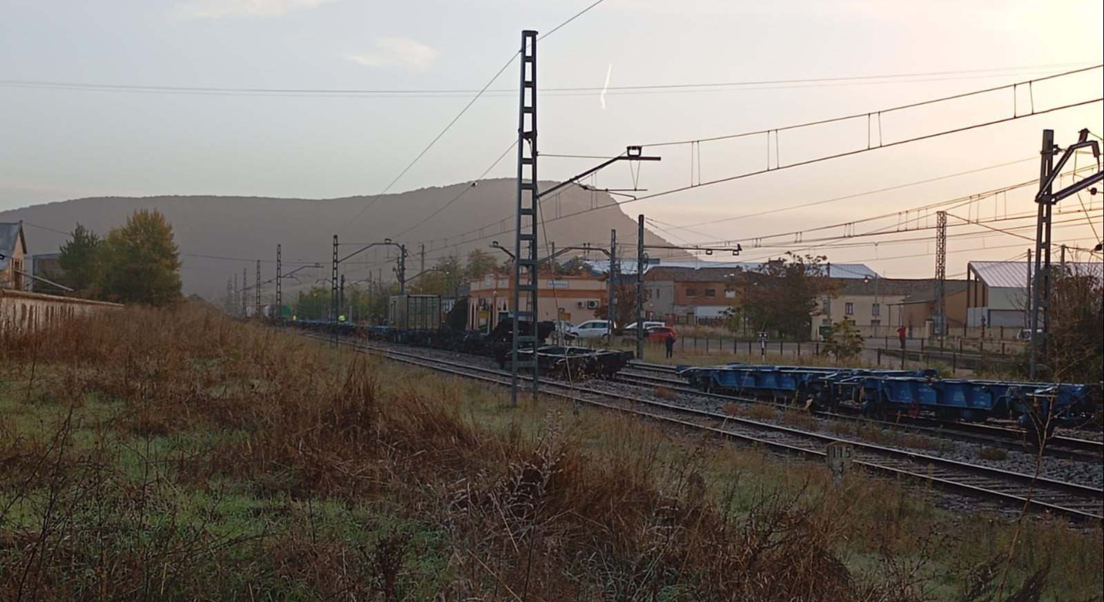 Tren descarrilado en Guadalajara.
