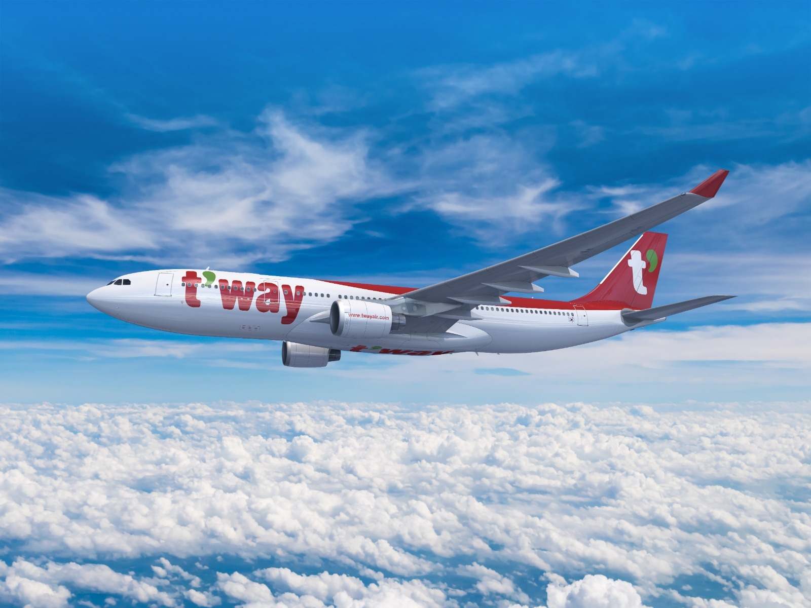 Avión de T'way Air. EE