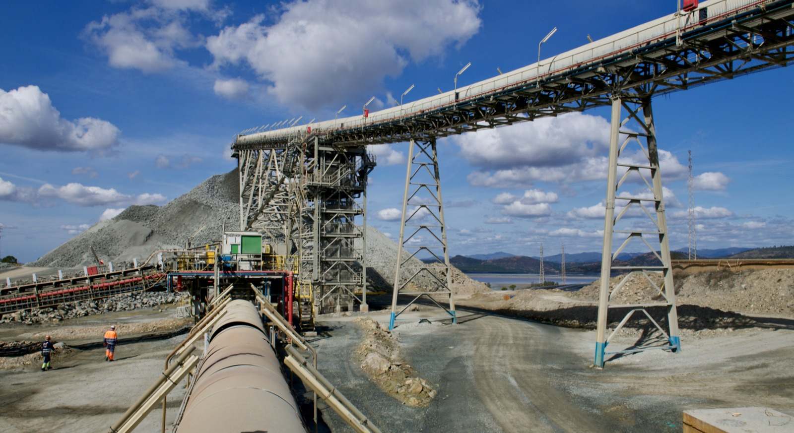 Instalaciones para procesar mineral de la mina de Riotinto.