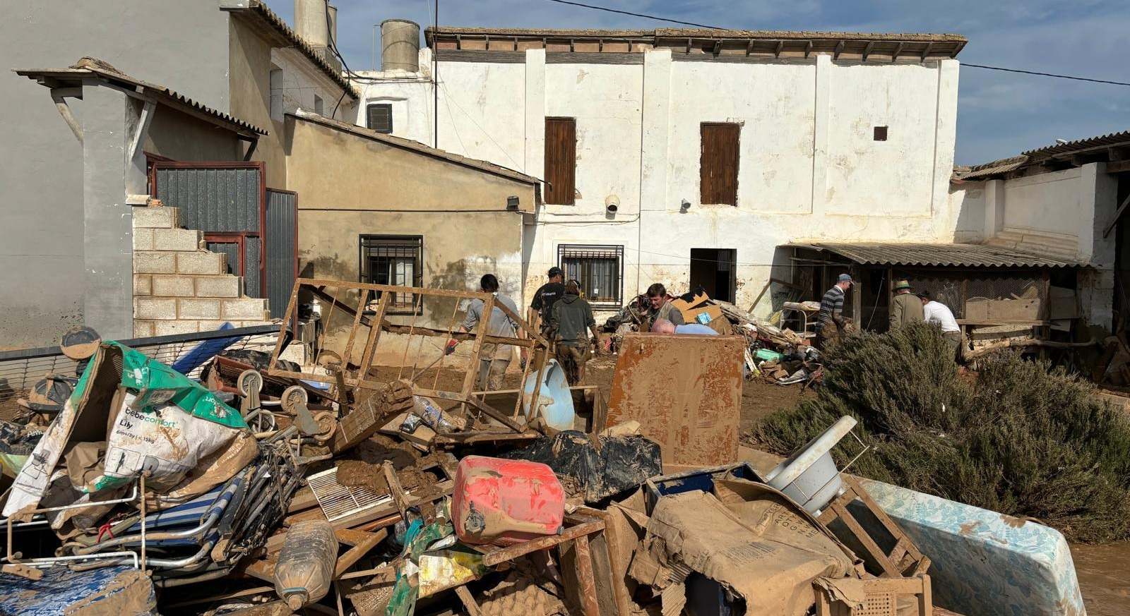 Destrozos en una pedanía de Valencia por la DANA.