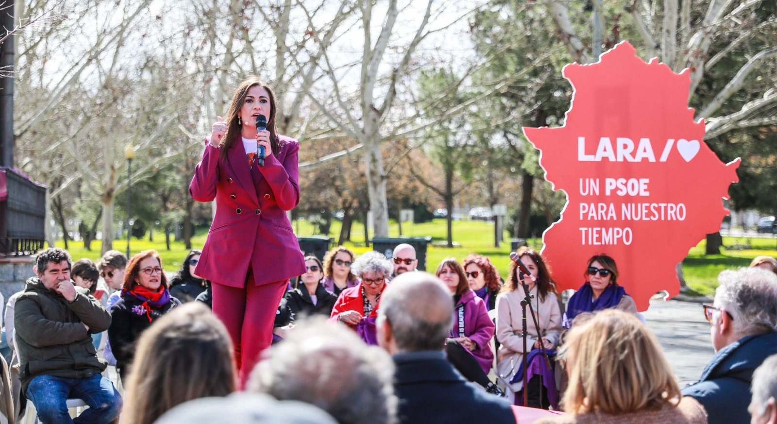 La candidata a la Secretaría General del PSOE de Extremadura, Lara Garlito.