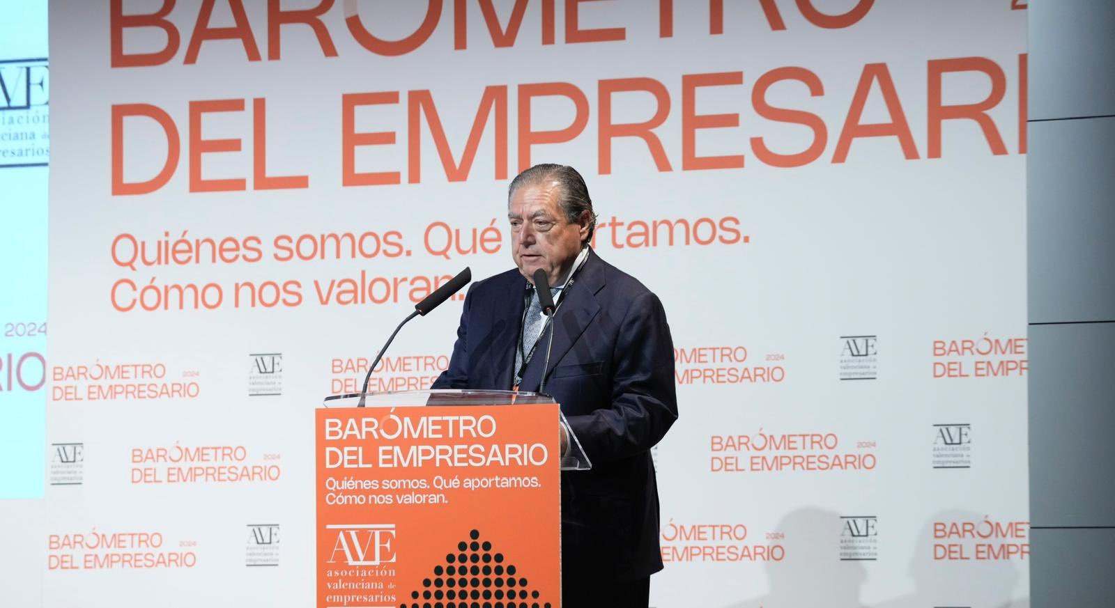 Vicente Boluda, durante la presentación del Barómetro del Empresario.