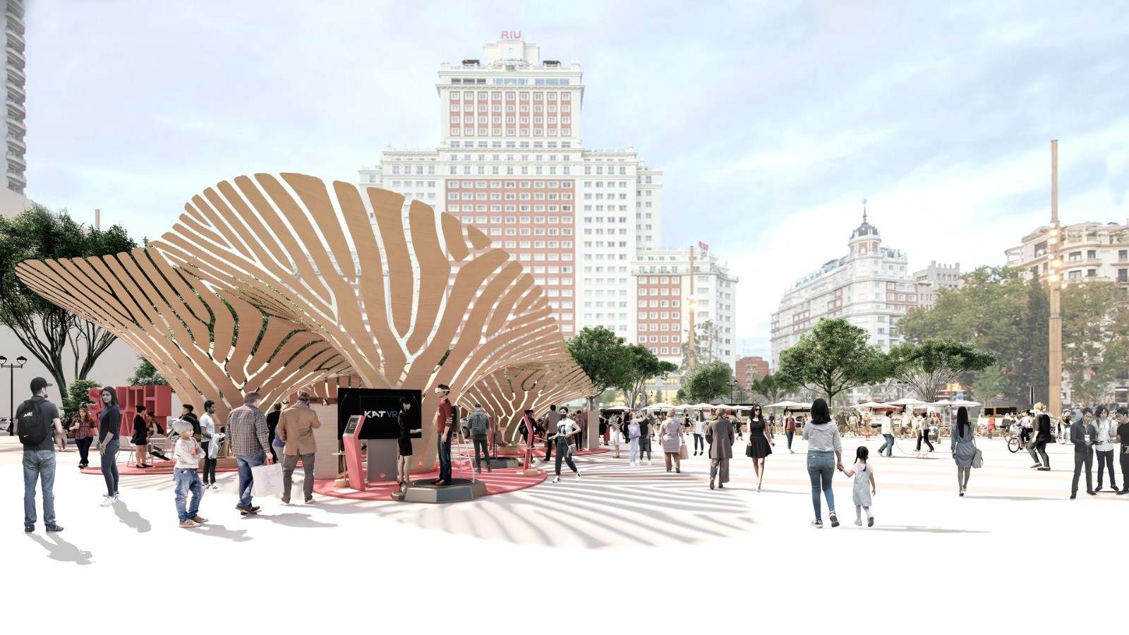 Render elaborado por South Summit del espacio de Plaza de España. SS
