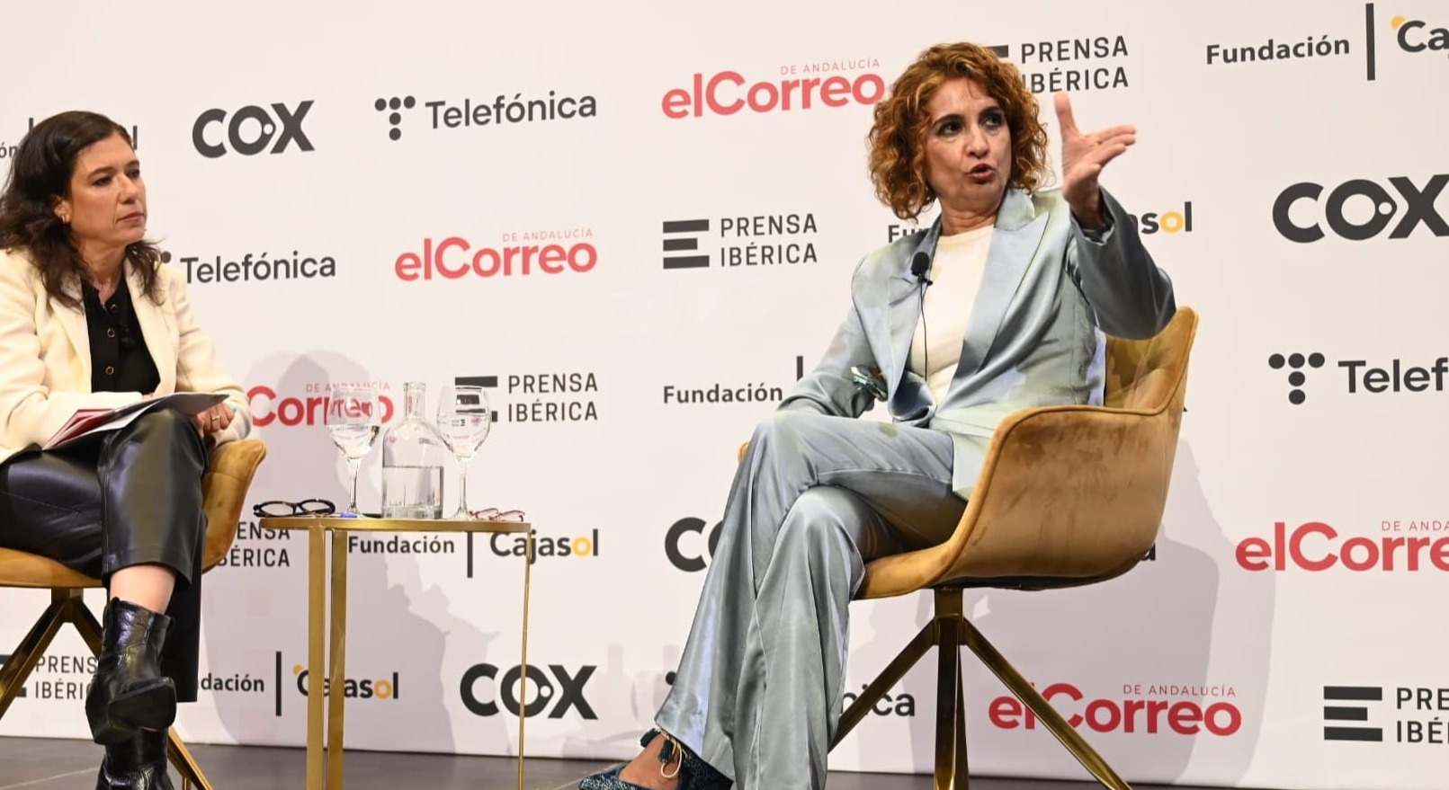 La ministra Montero en el acto de El Correo de Andalucía.