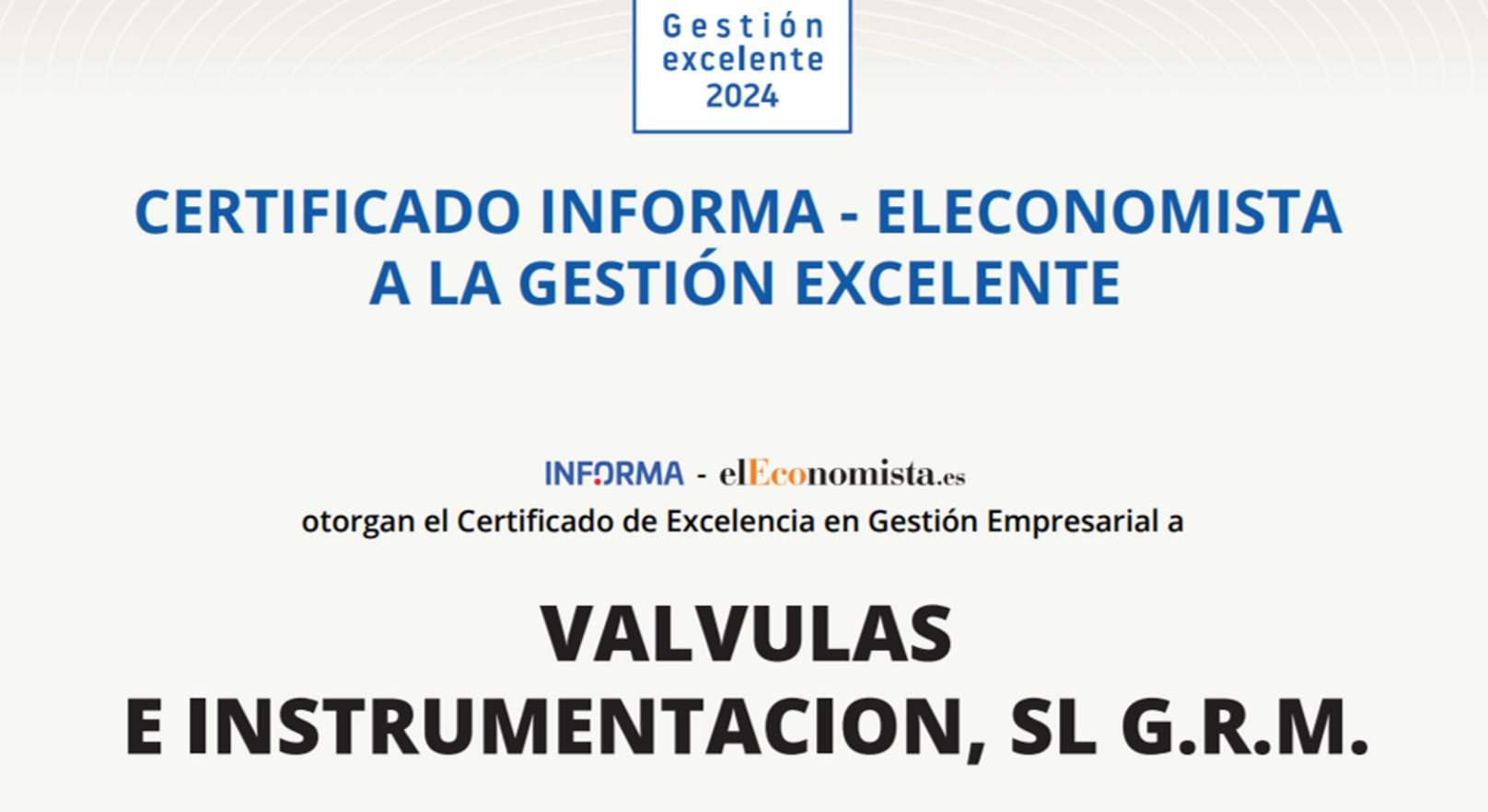 Gestión empresarial excelente