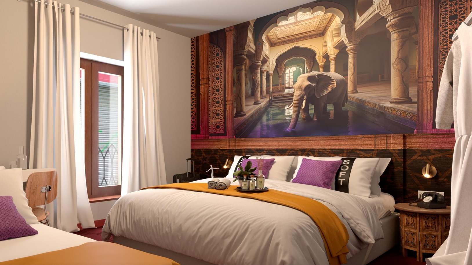 Habitación del hotel de Casual en Granada.