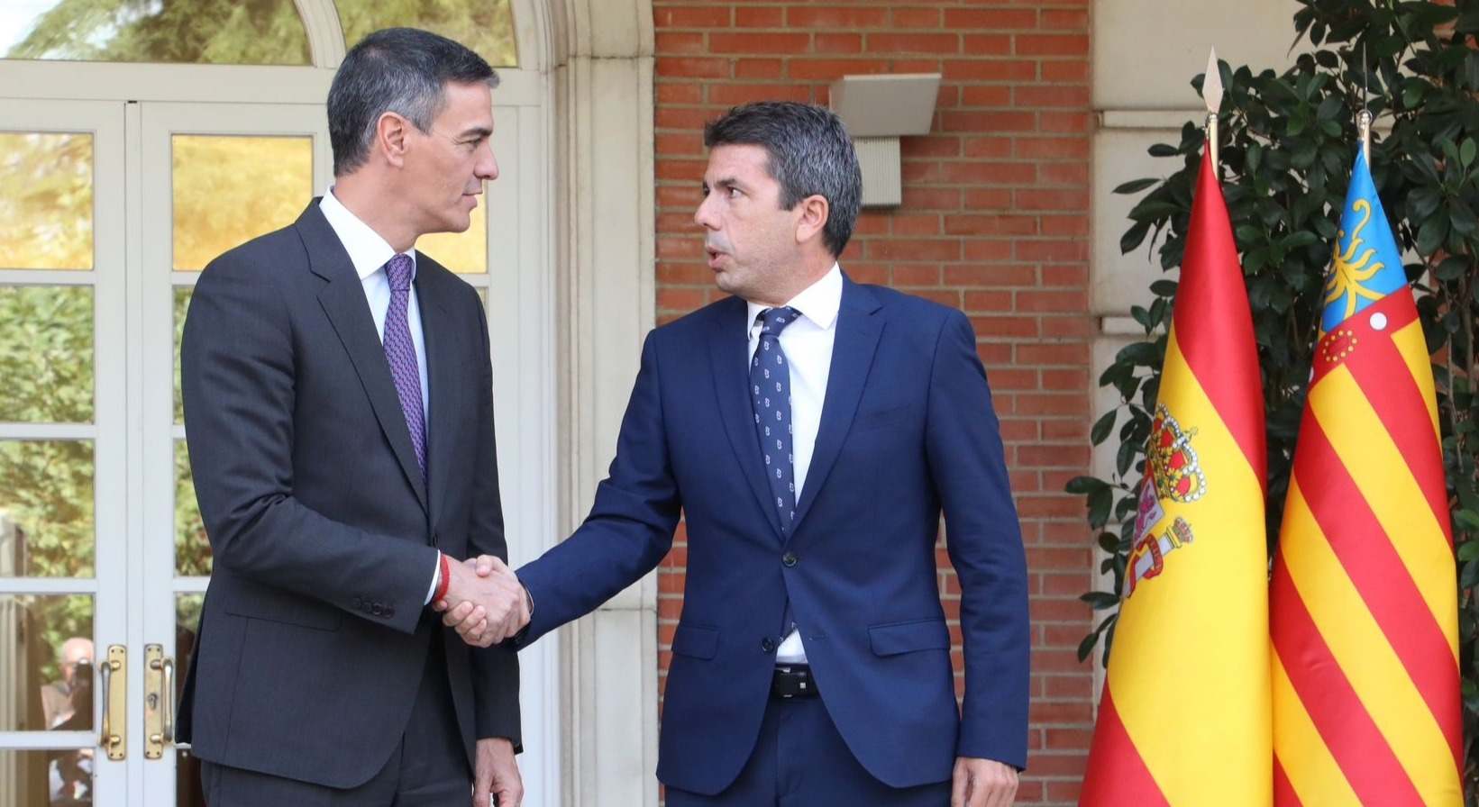 Pedro Sánchez y Carlos Mazón en La Moncloa.
