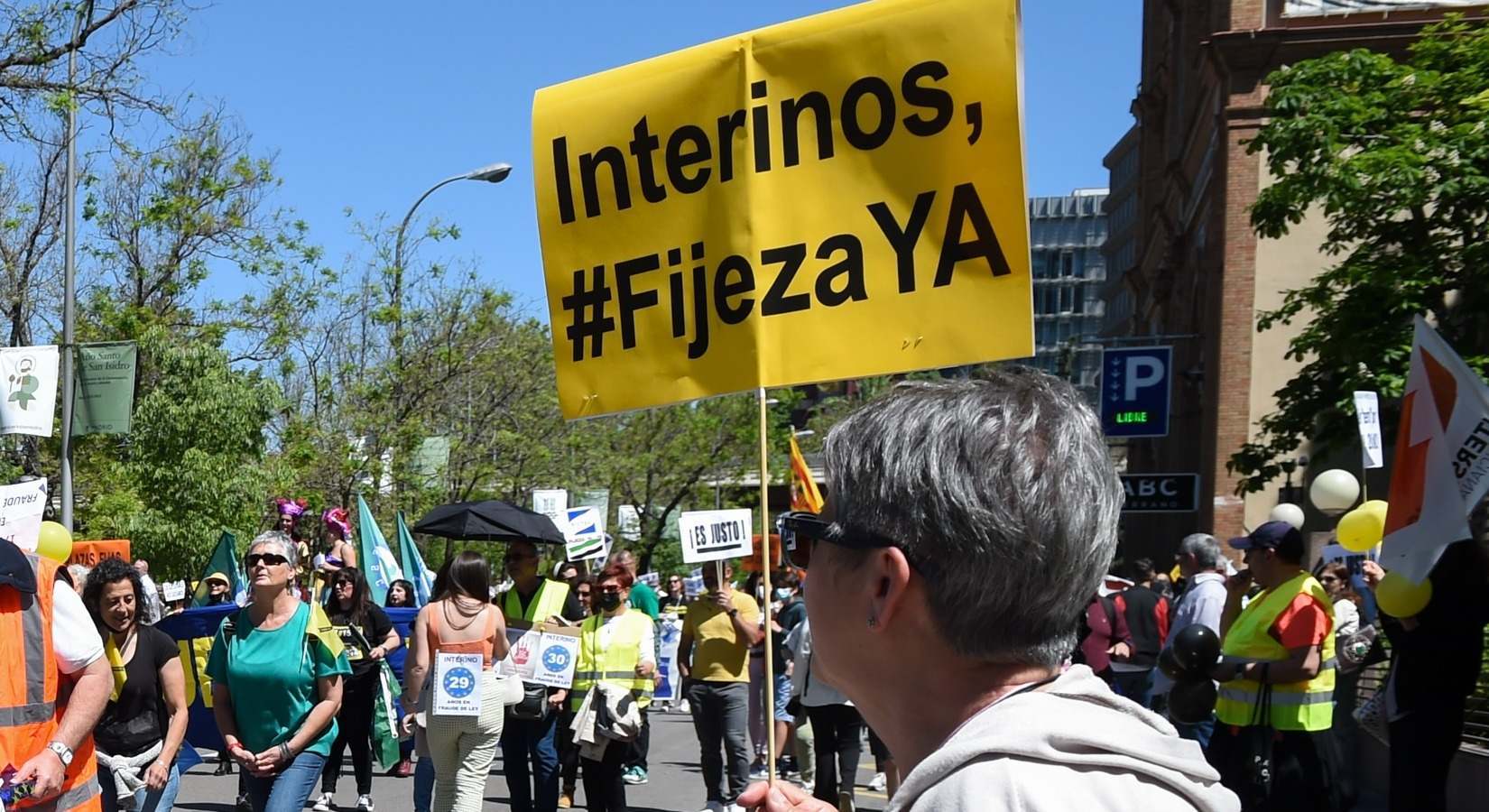 Protestas de interinos que reclaman ser fijos