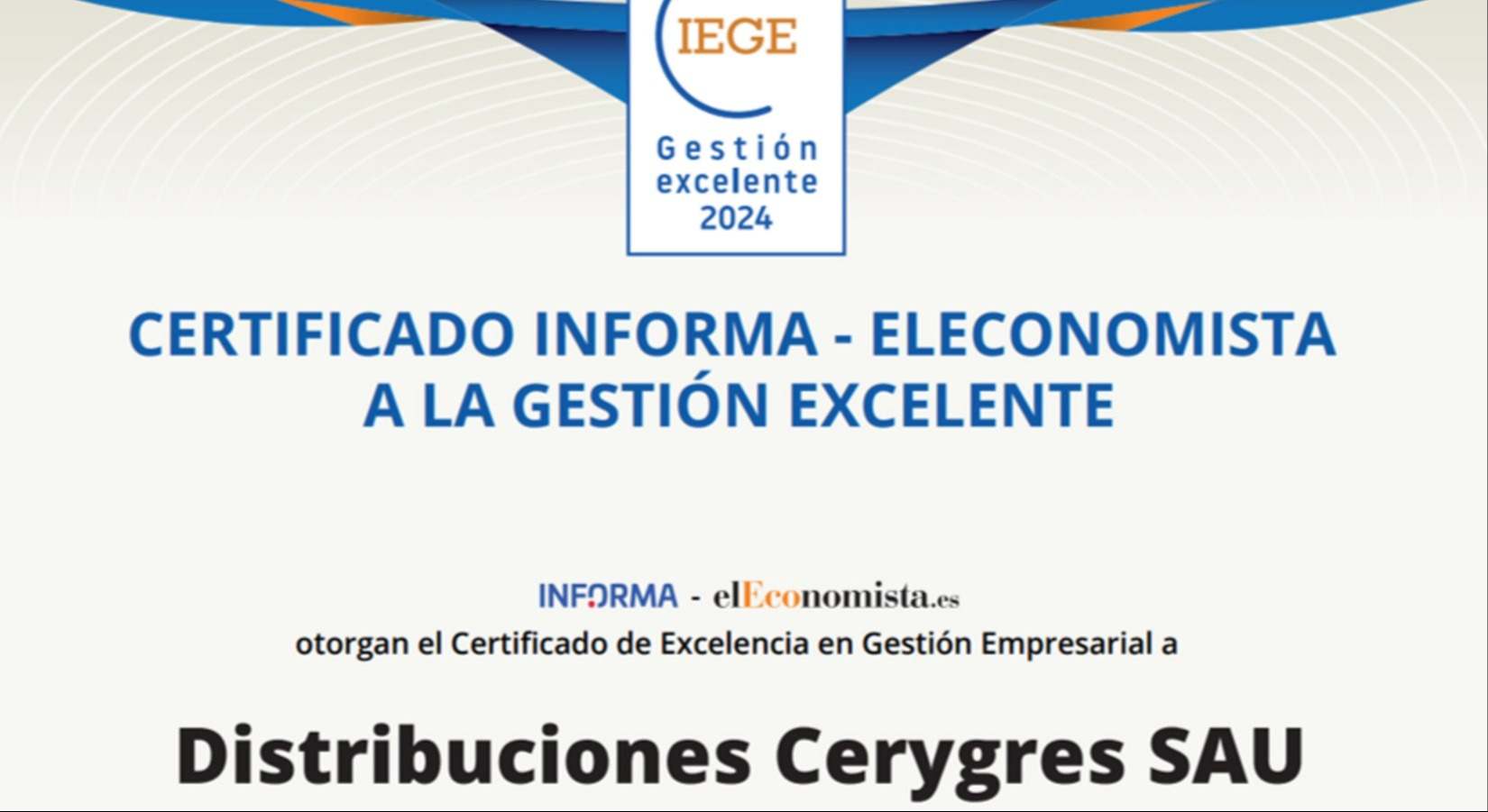 Gestión empresarial excelente