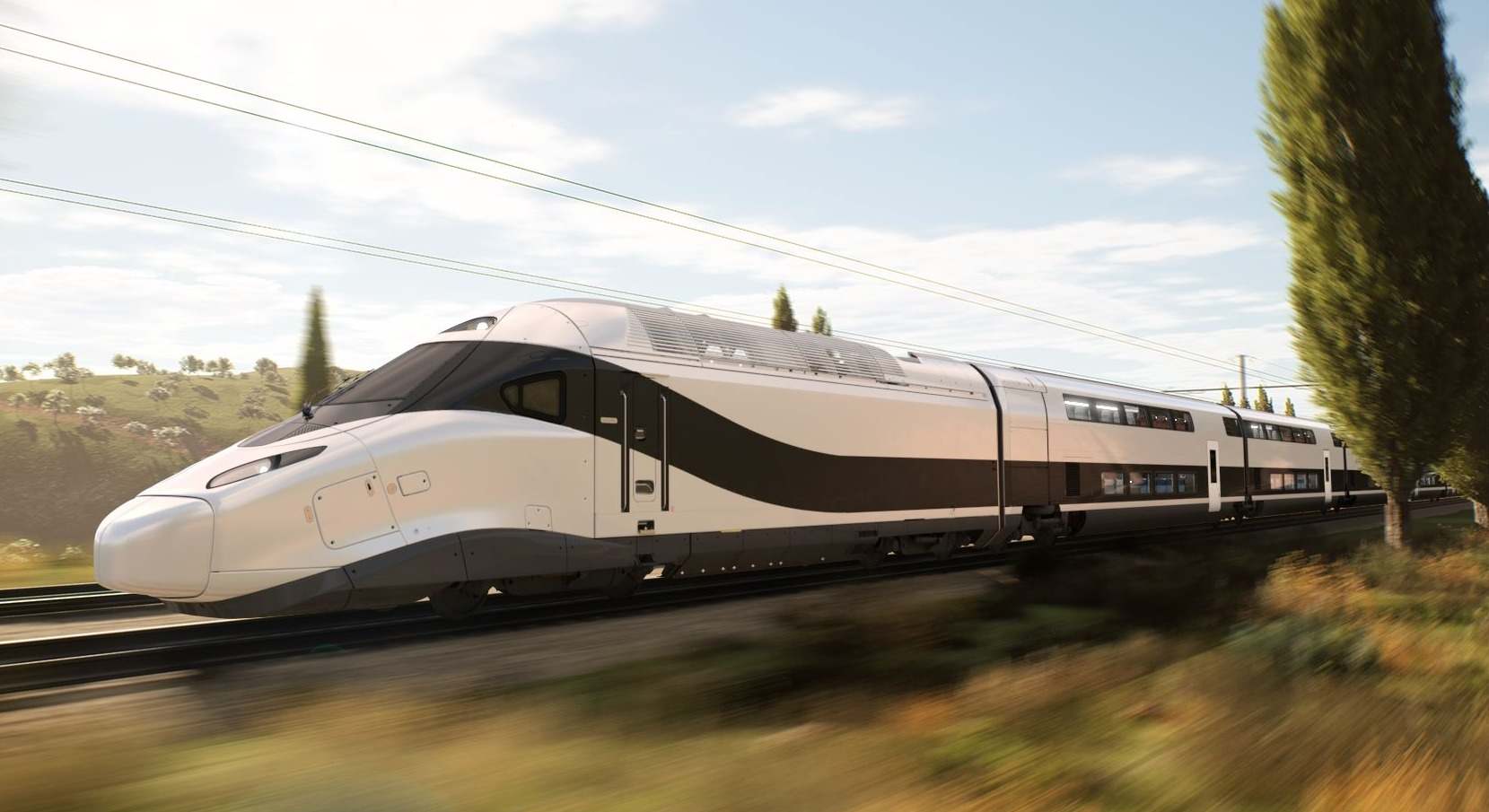 Simulación de los futuros trenes de Proxima. / Antin