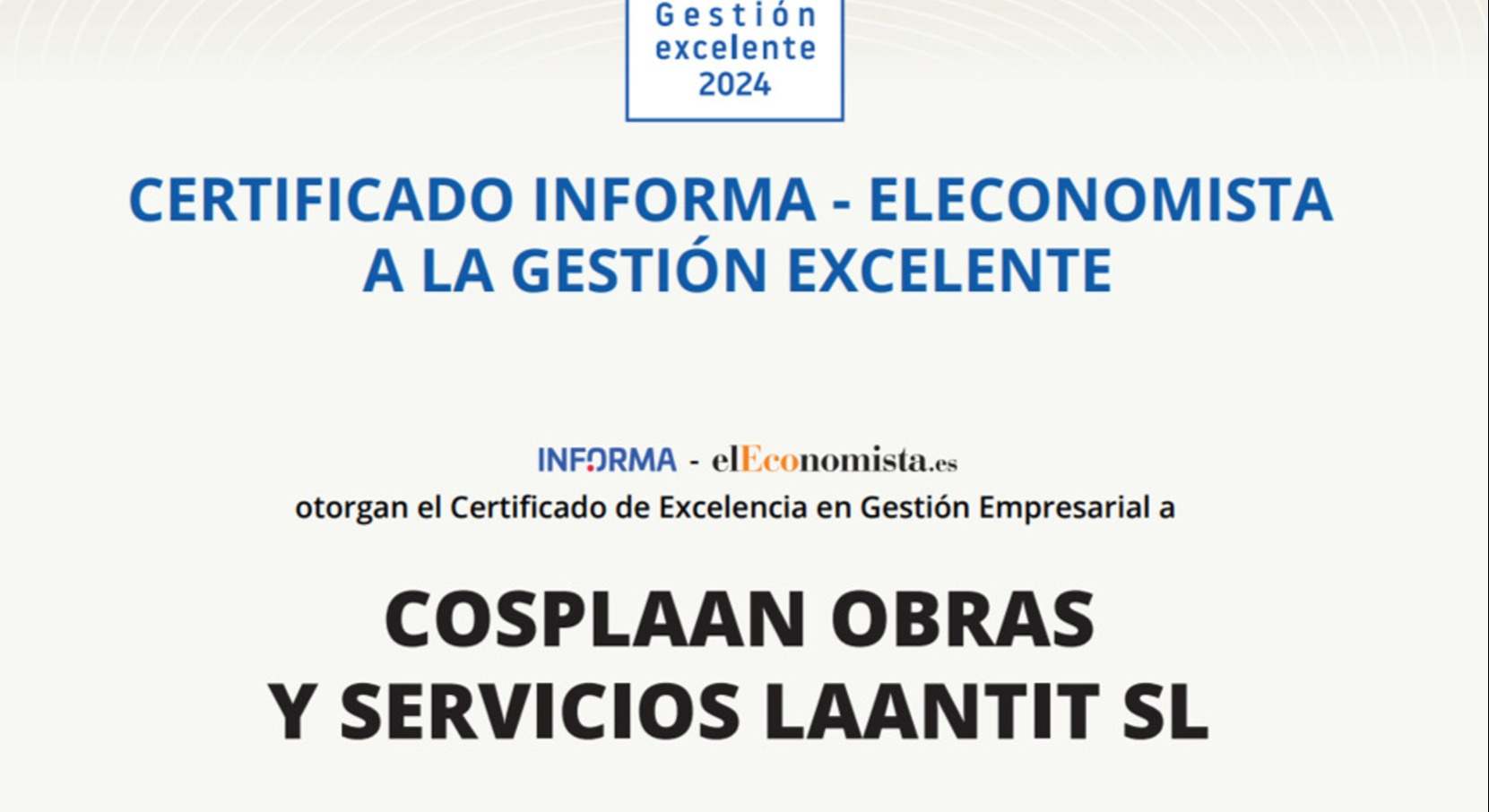 Gestión empresarial excelente
