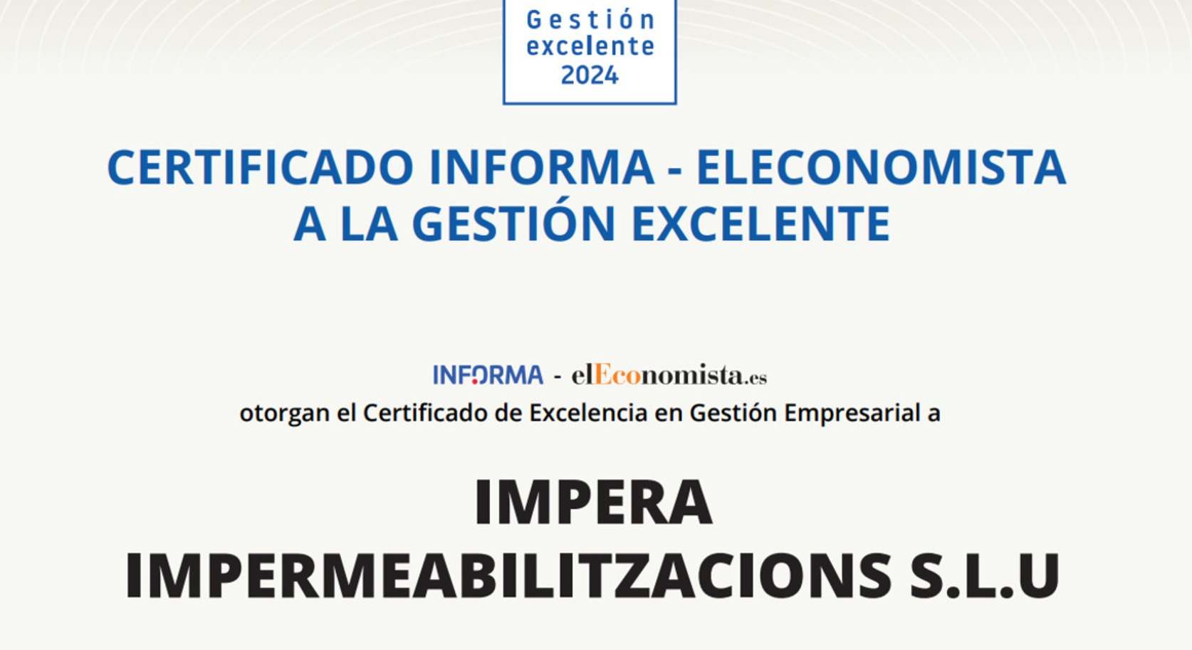 Gestión empresarial excelente