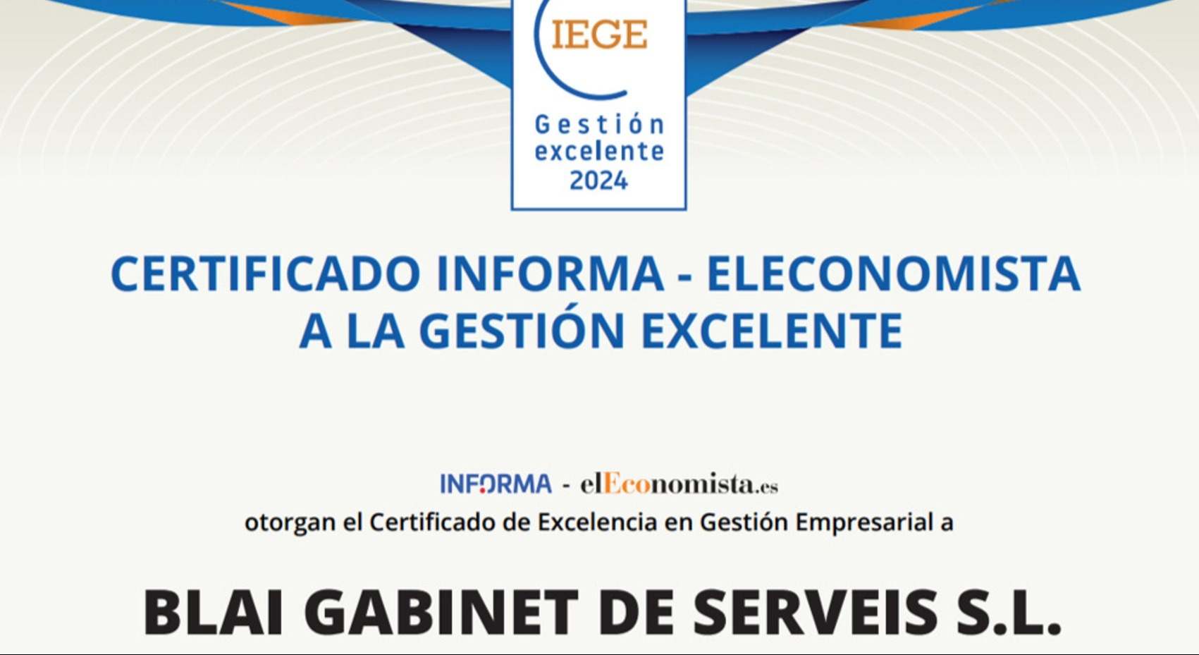 Gestión empresarial excelente