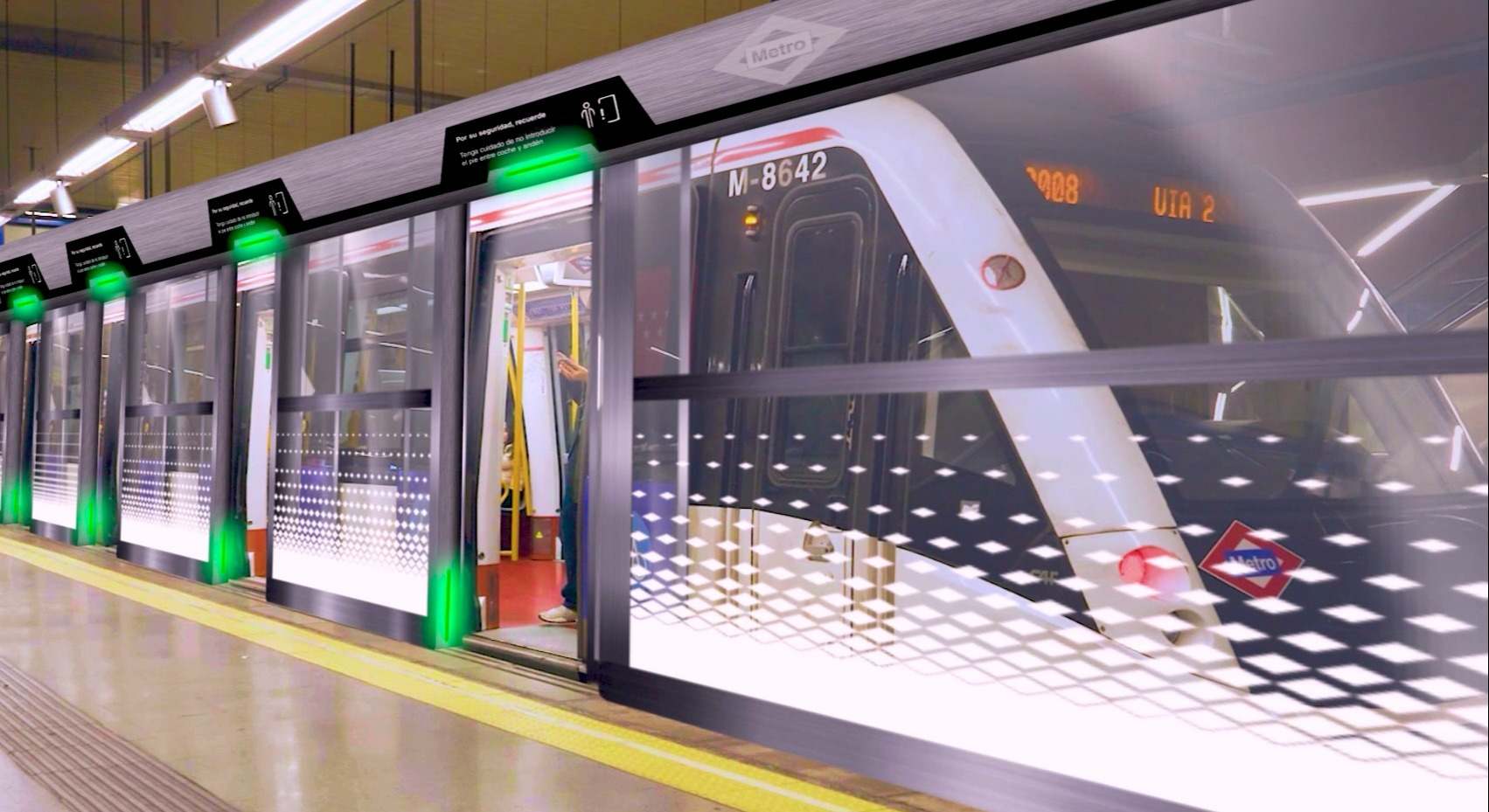 Las nuevas puertas automáticas de los andenes de la Línea 6