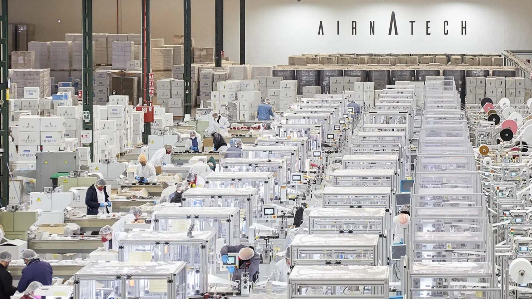 Fábrica de mascarillas de Airnatech.