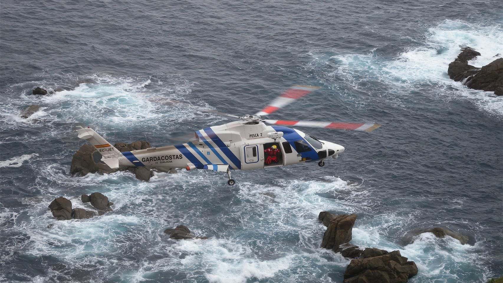 Helicóptero PESCA 2 de Salvamento Marítimo.