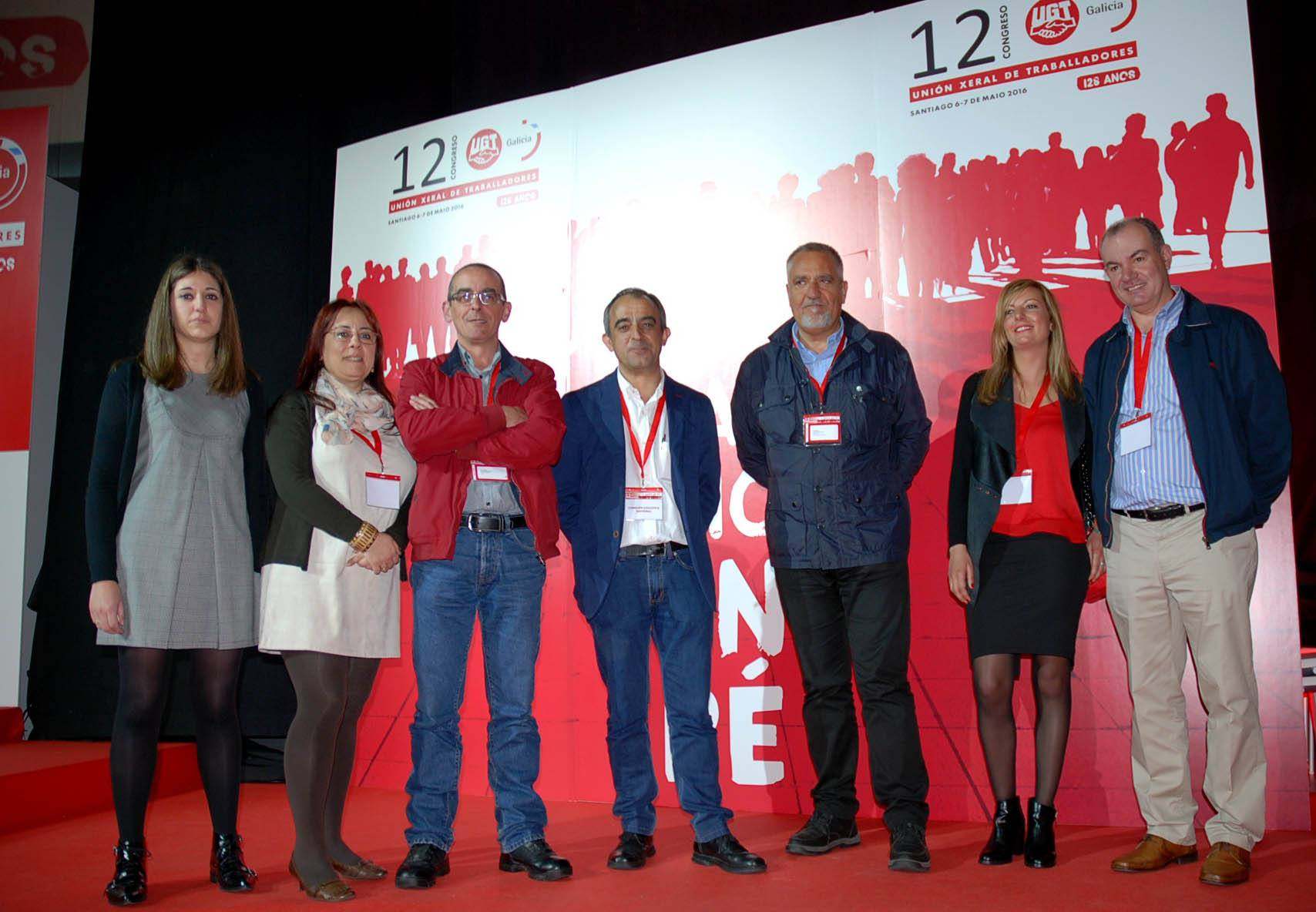 La comisión Ejecutiva de UGT-Galicia.