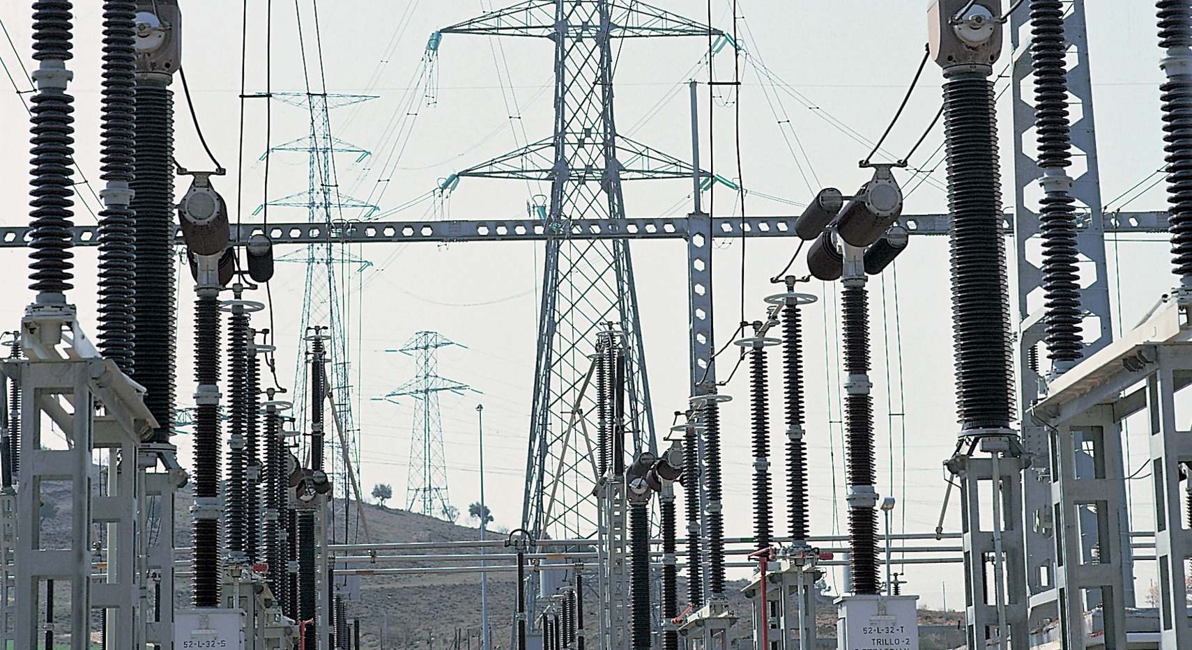 Una subestación eléctrica
