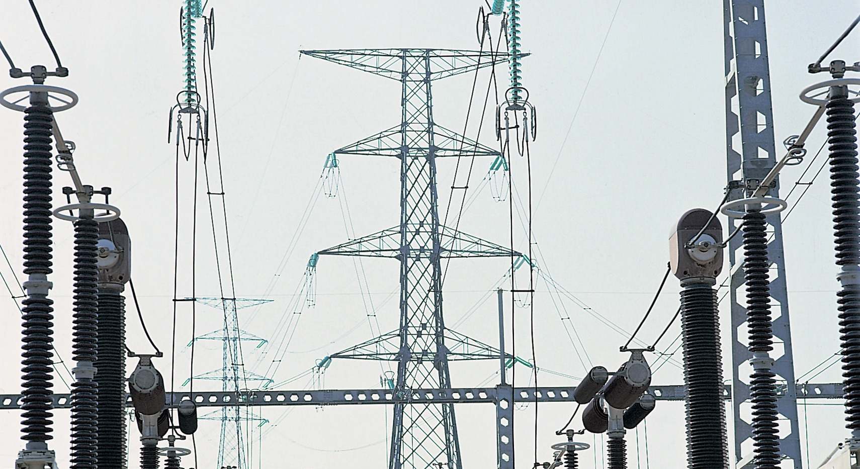 Una subestación eléctrica