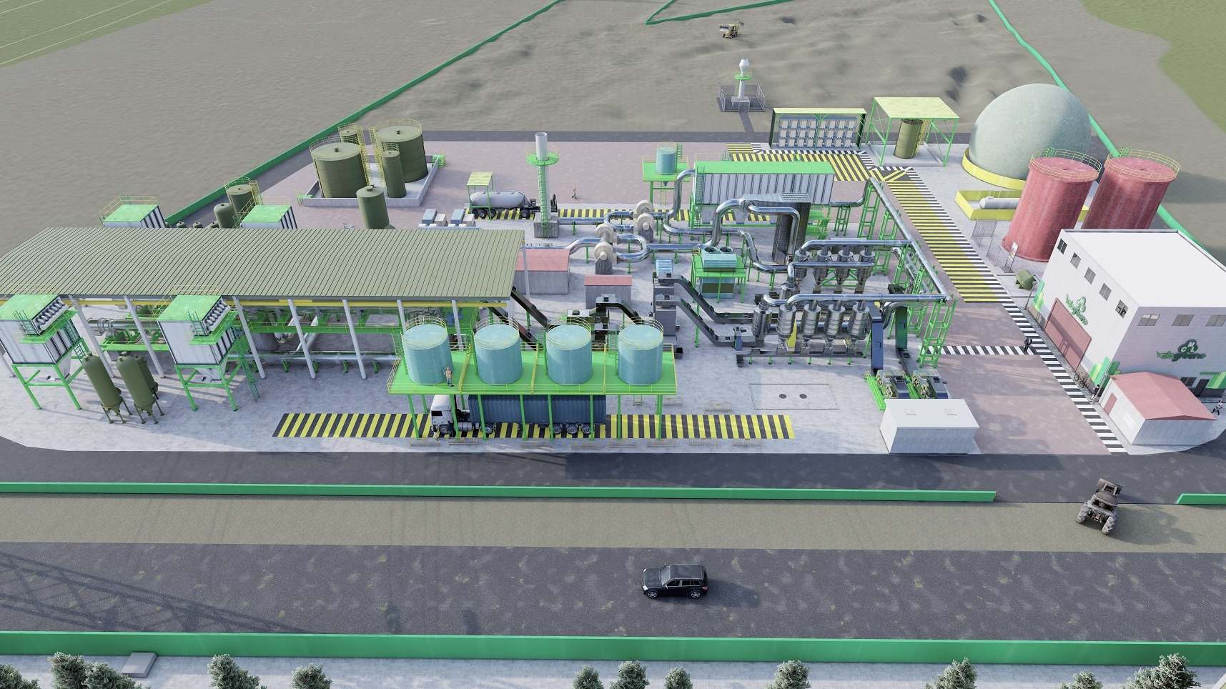 Imagen de la futura planta de Greene en Madridejos.