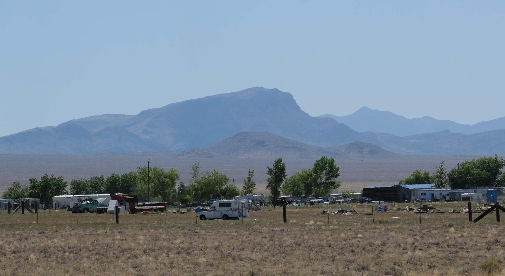 Fotografía del pueblo Rachel en 2023, en Nevada (Estados Unidos). Guillermo Azábal (EFE)