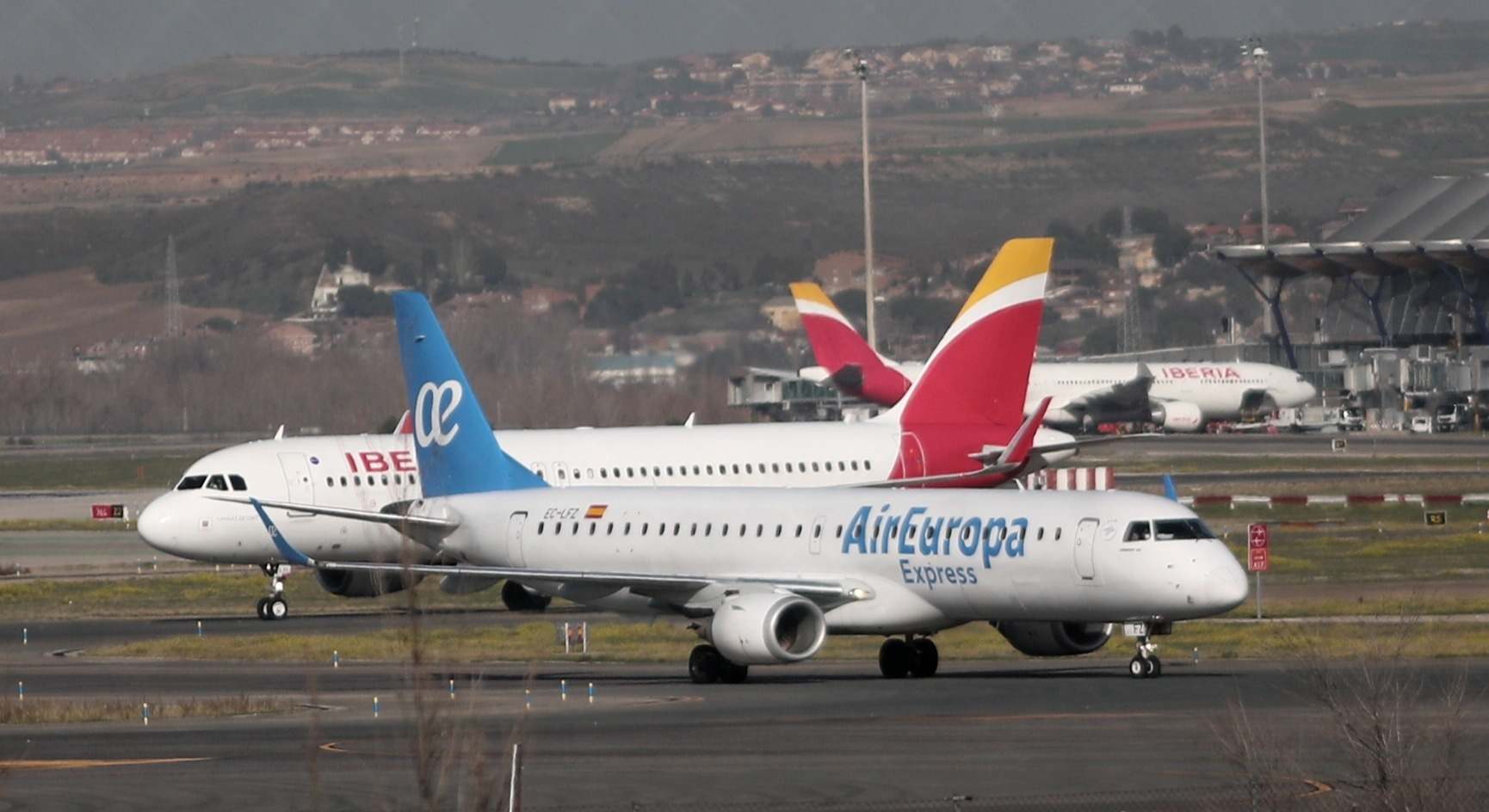 Aviones de Air Europa e Iberia. / Eduardo Parra (EP)
