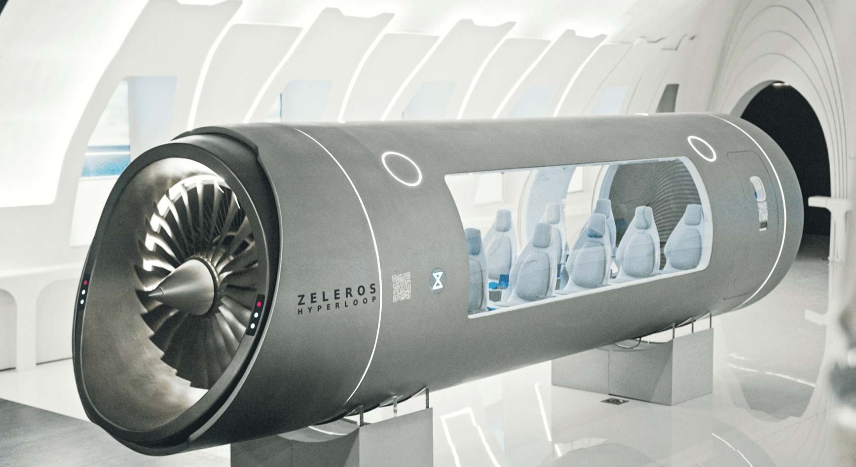 Diseño de la cápsula de Zeleros para el 'hyperloop'.