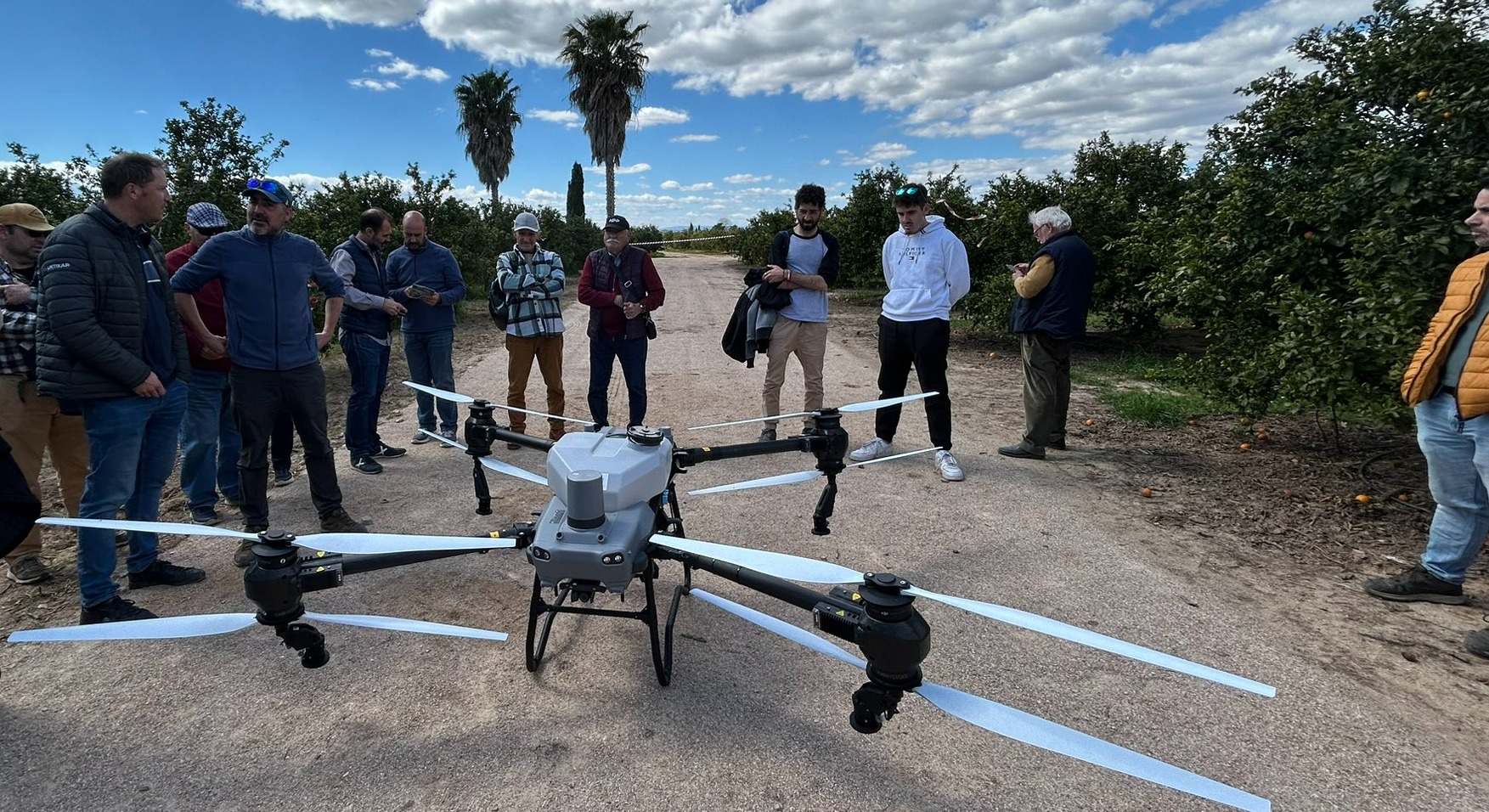 Un dron utilizado en la prueba.