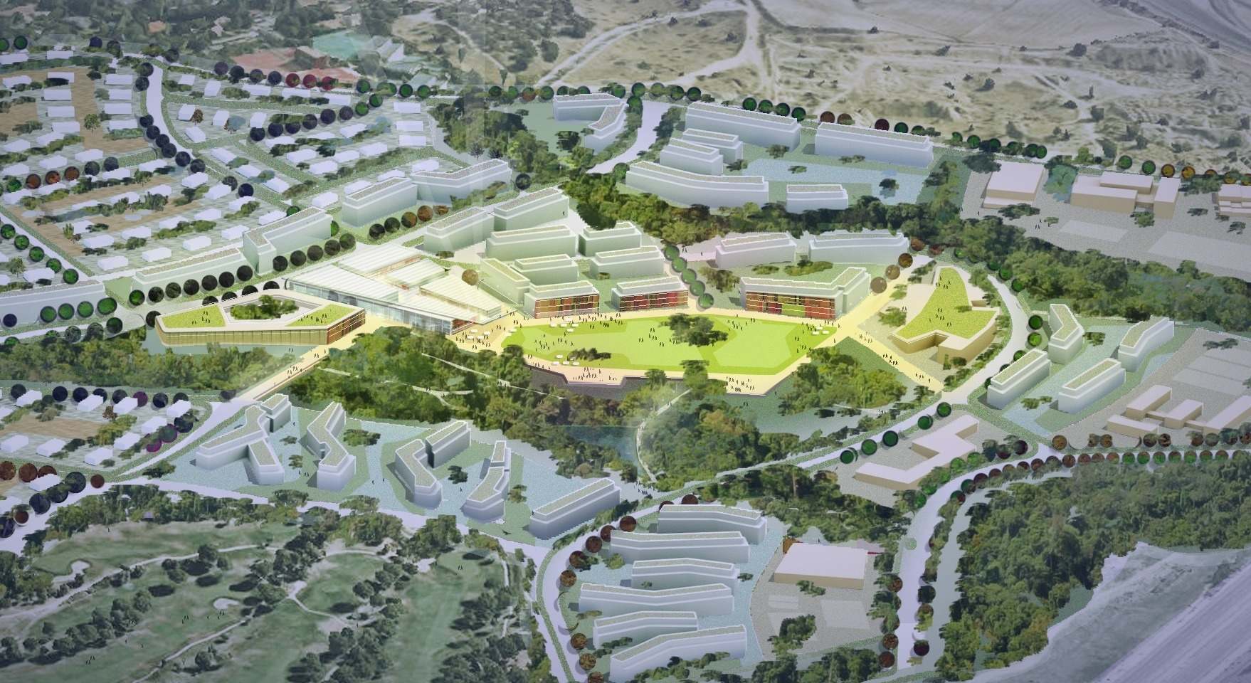 Recreación del proyecto de de urbanización de la Solana