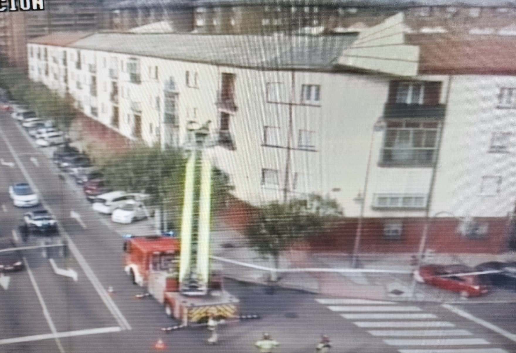 Tejado arrancado en Valladolid.