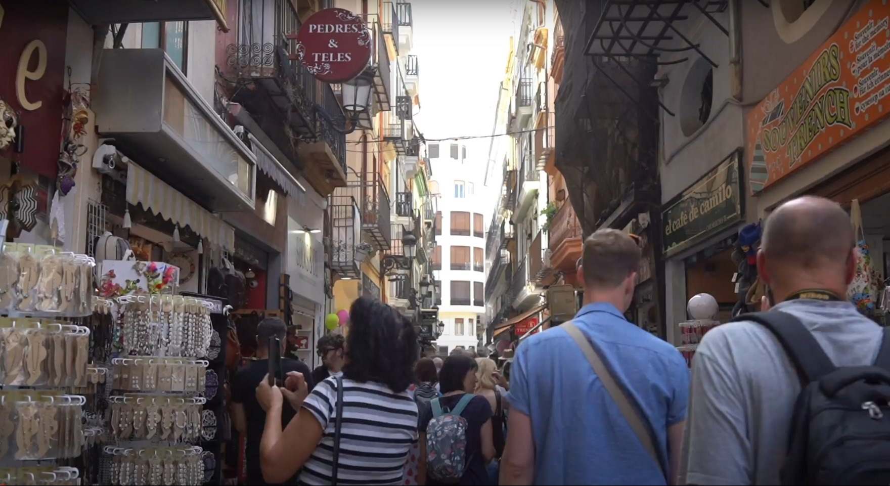 Tiendas en el centro de Valencia.