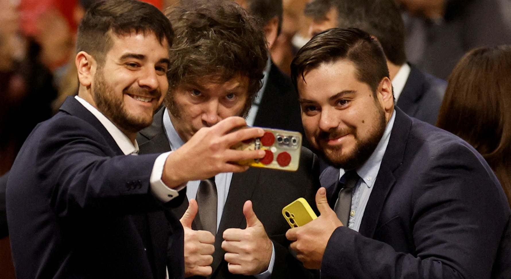 El presidente de Argentina, Javier Milei, en su visita al Vaticano. Foto: Reuters
