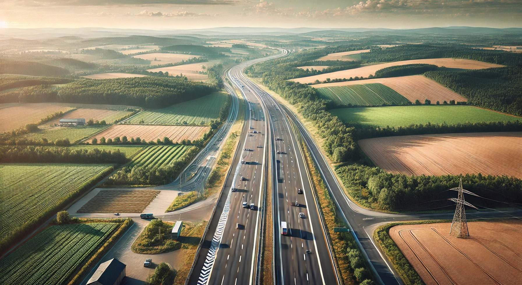Recreación de la autopista cuya supervisión ha sido adjudicada a Polonia.