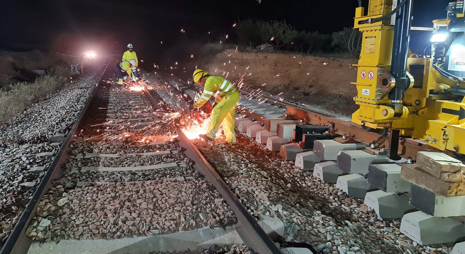 Obras ferroviarias.