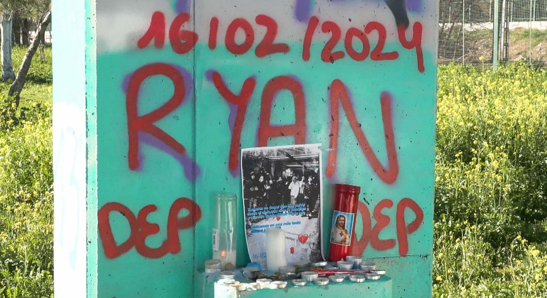 Altar en memoria del menor fallecido en Getafe