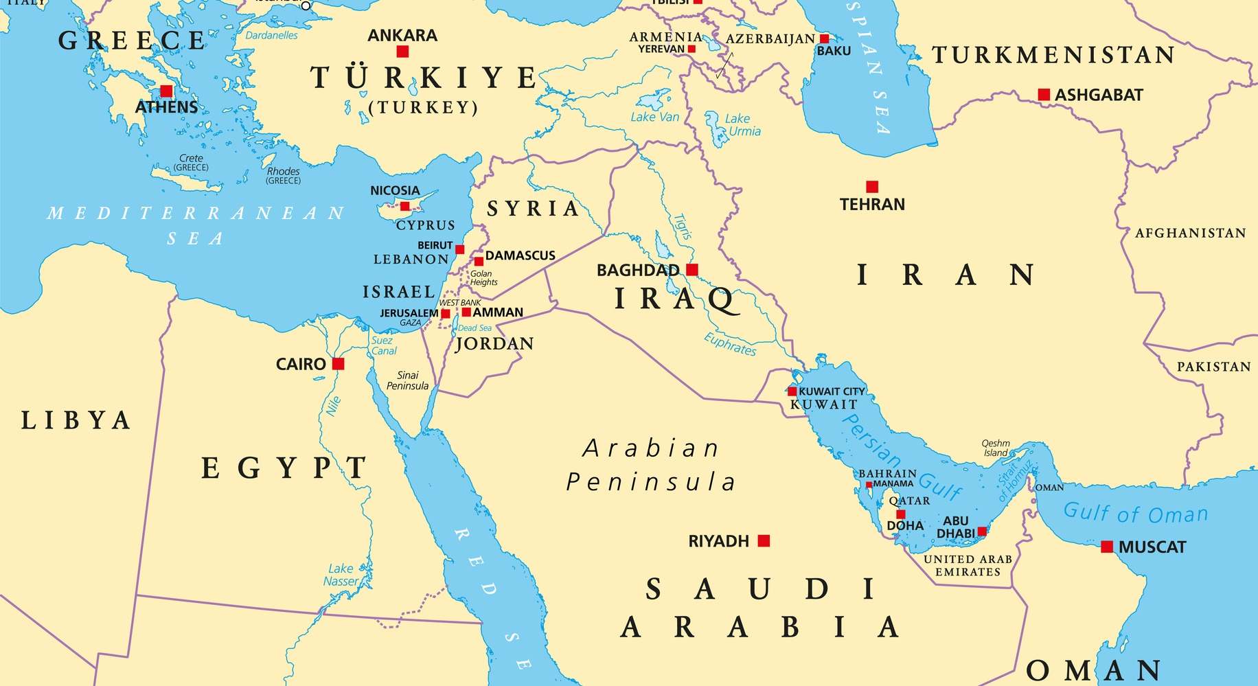 Mapa de Irán. / Foto: iStock