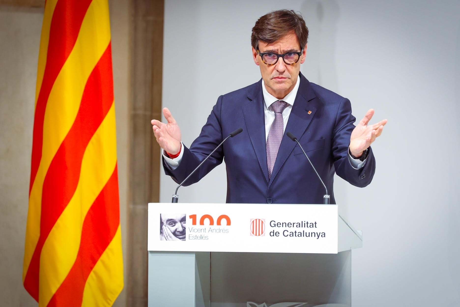 El presidente de la Generalitat de Cataluña, Salvador Illa. EE
