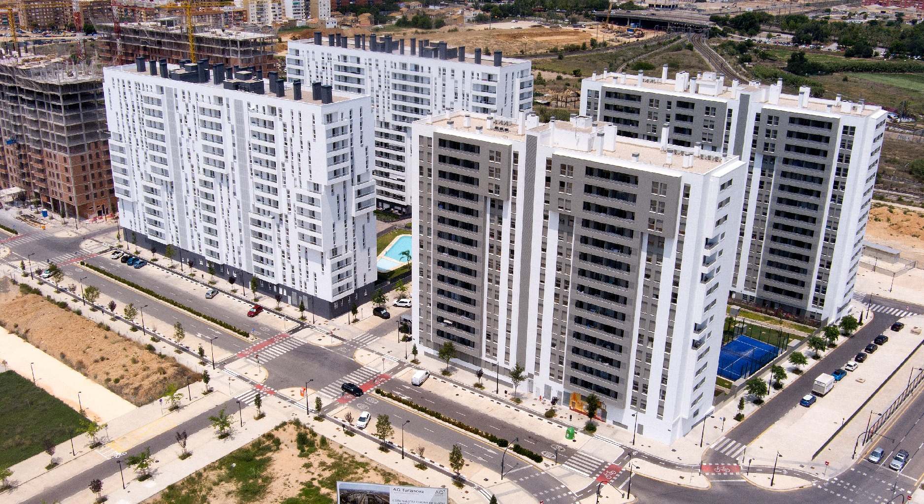 Varios edificios de Turianova, de AQ Acentor, en Valencia.