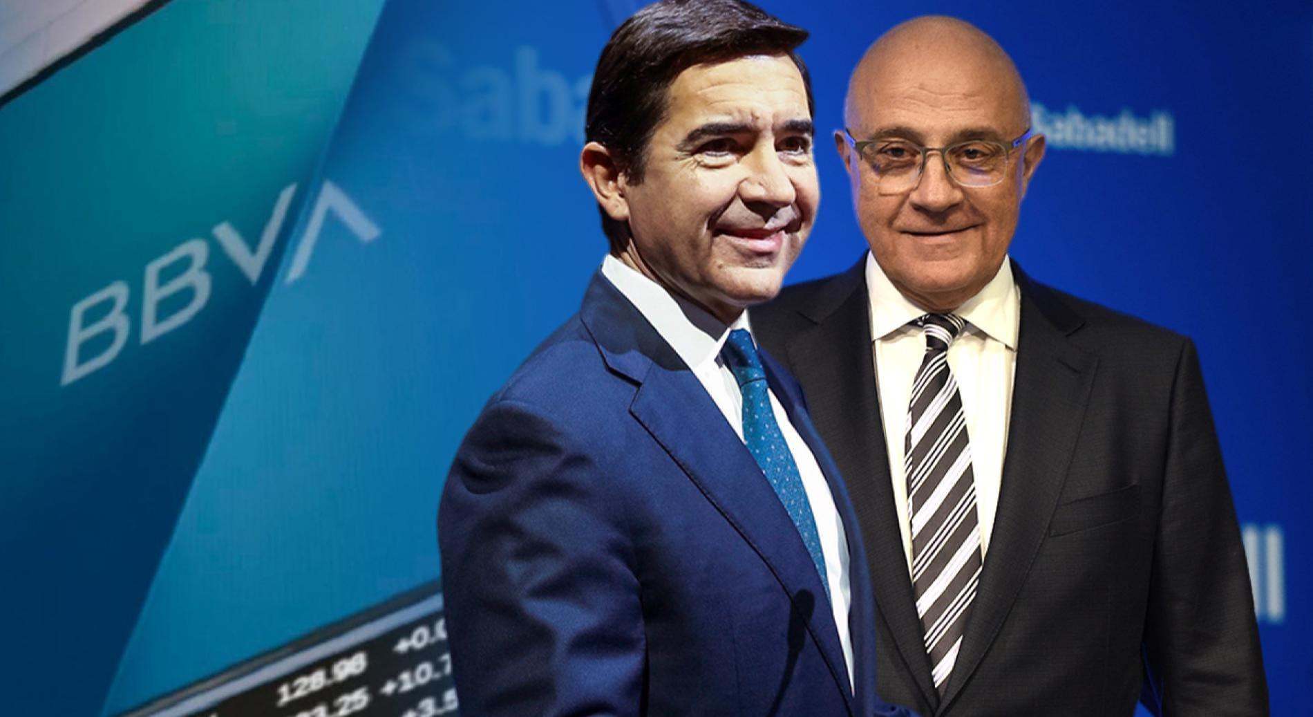 Carlos Torres, presidente de BBVA, y Josep Oliu, presidente de Sabadell.