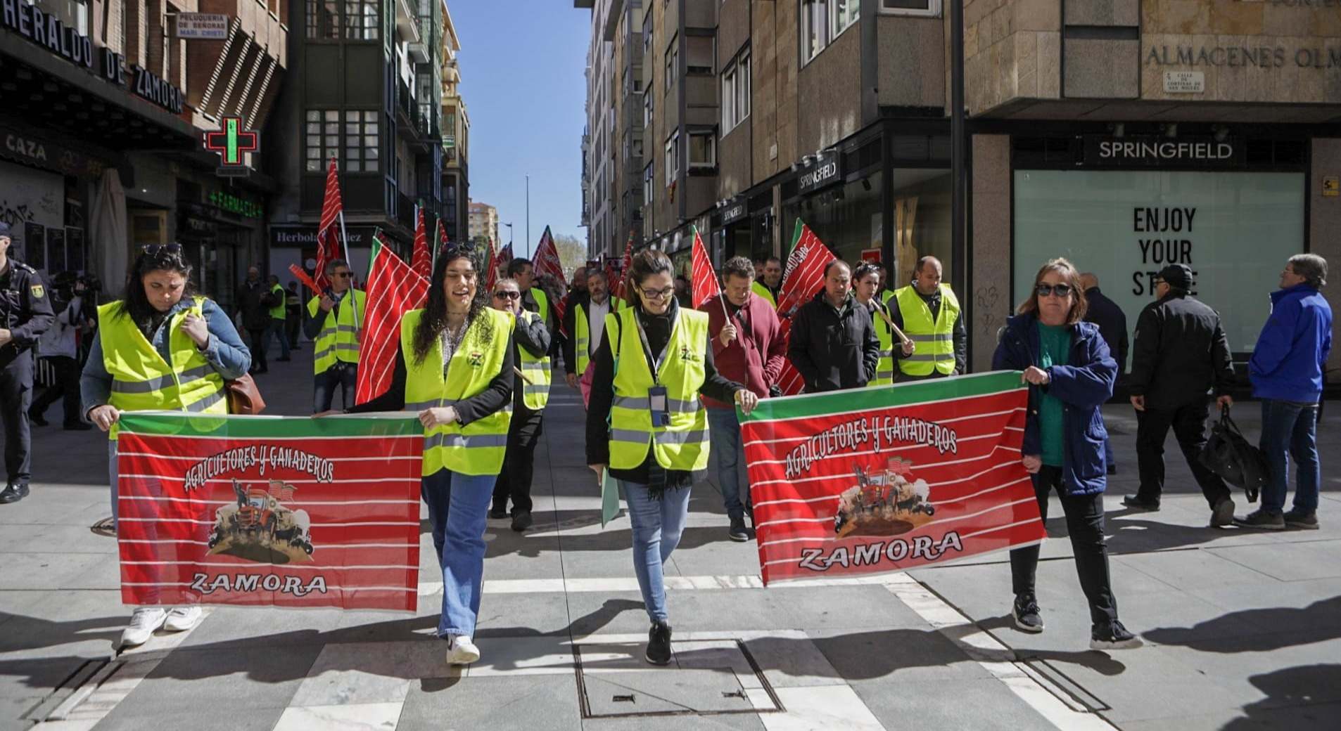 protesta de agricultores en Zamora