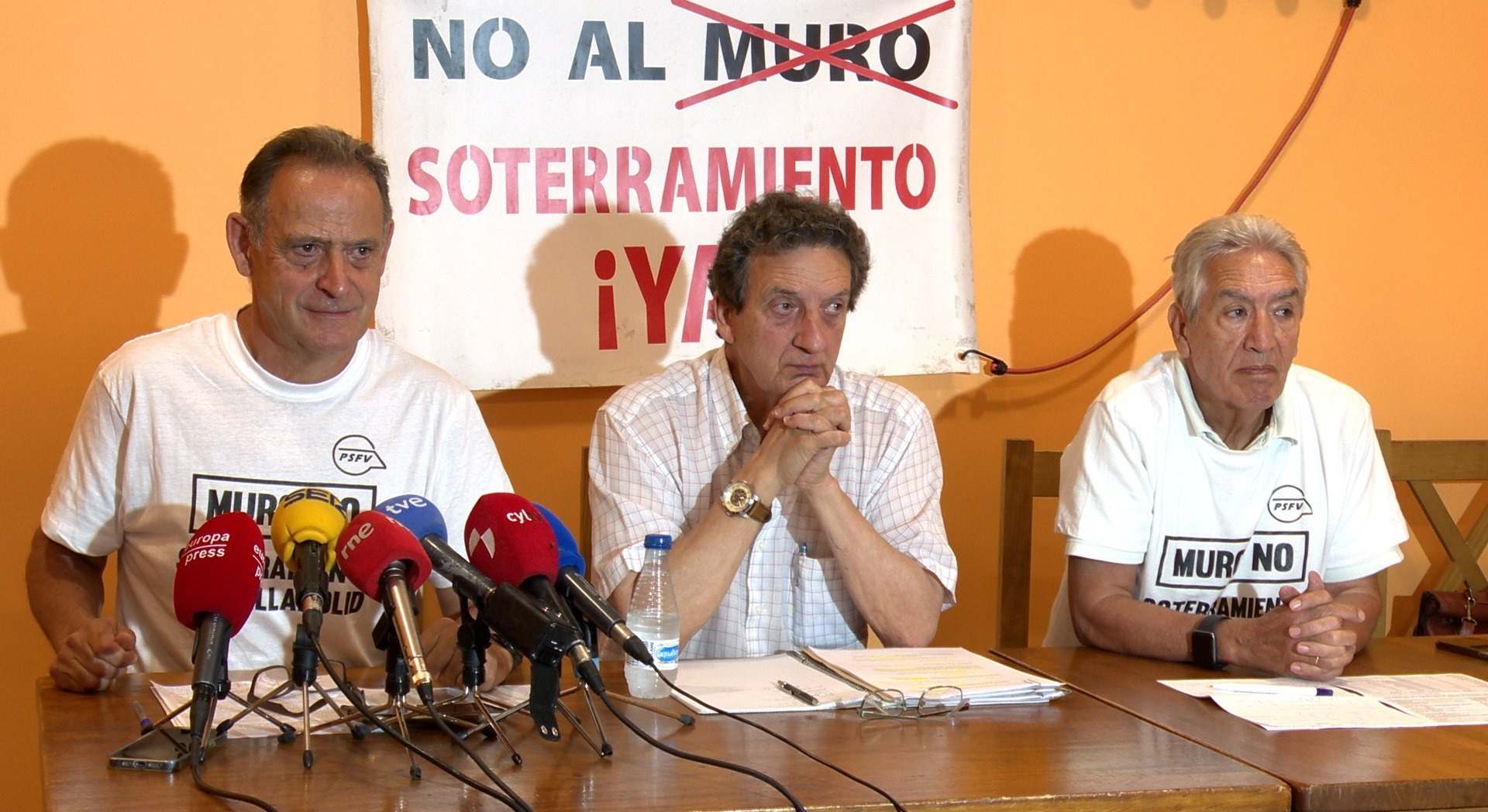 Cecilio Vadillo, José Luis Lara y Alfonso Peña de la Plataforma por el Soterramiento de Valladolid