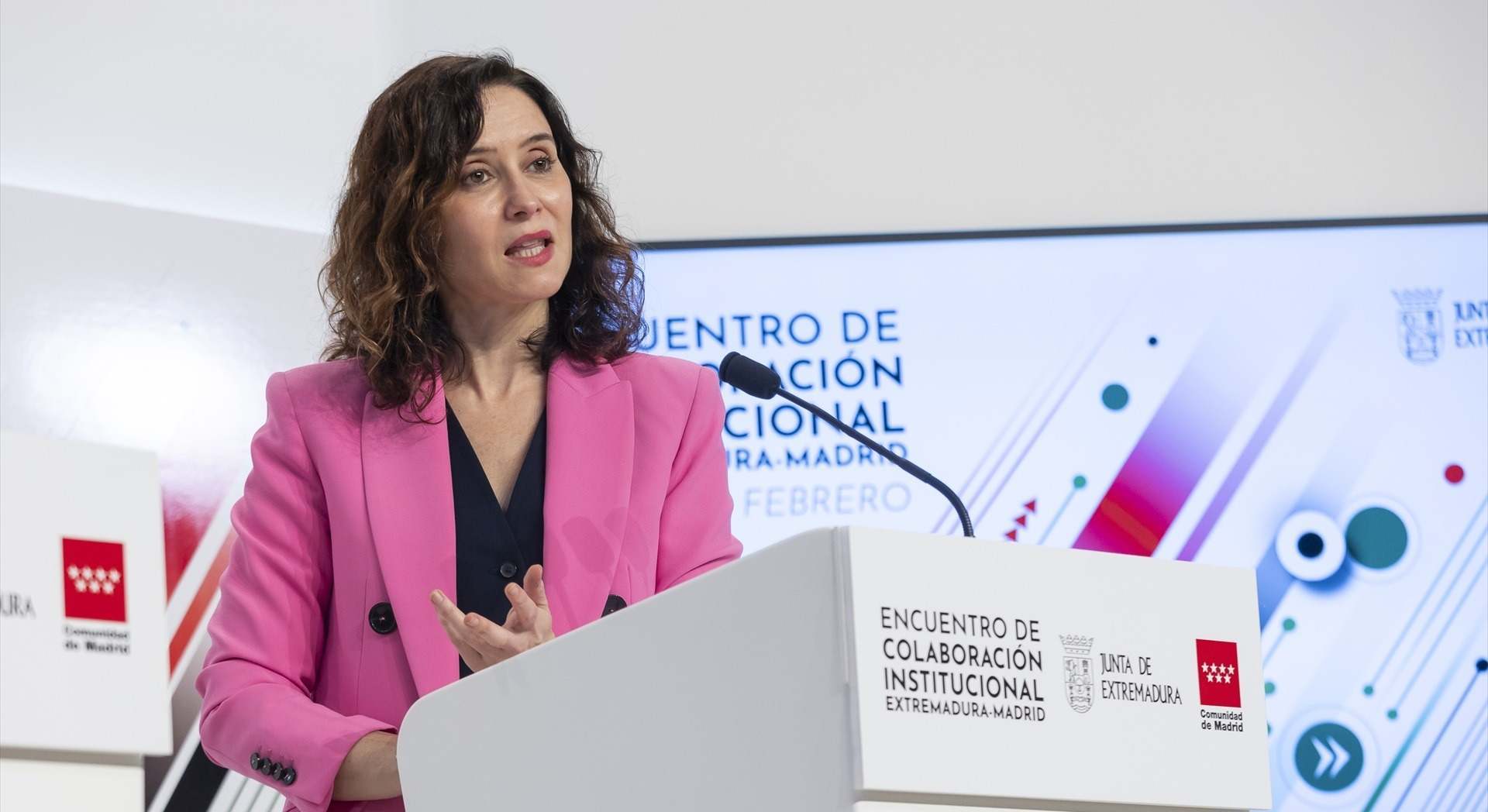 isabel Díaz Ayuso, durante su visita a Extremadura